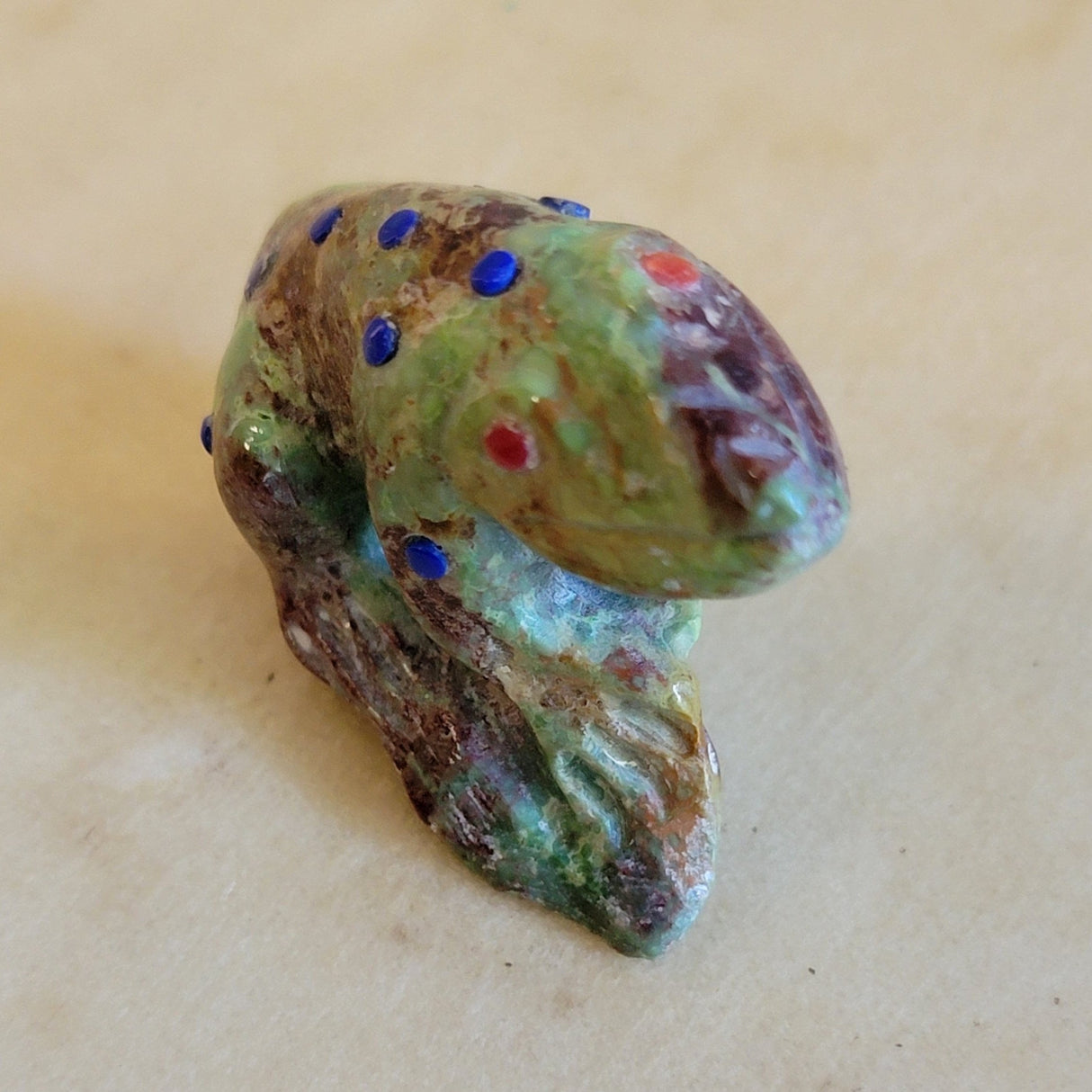 Turquoise Frog Zuni Fetish