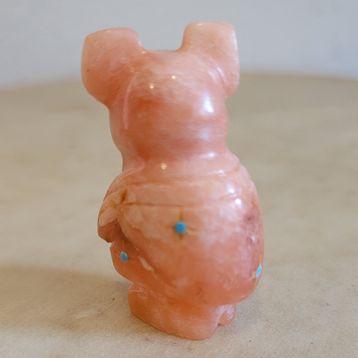 Orange Alabaster Corn Maiden Zuni Fetish