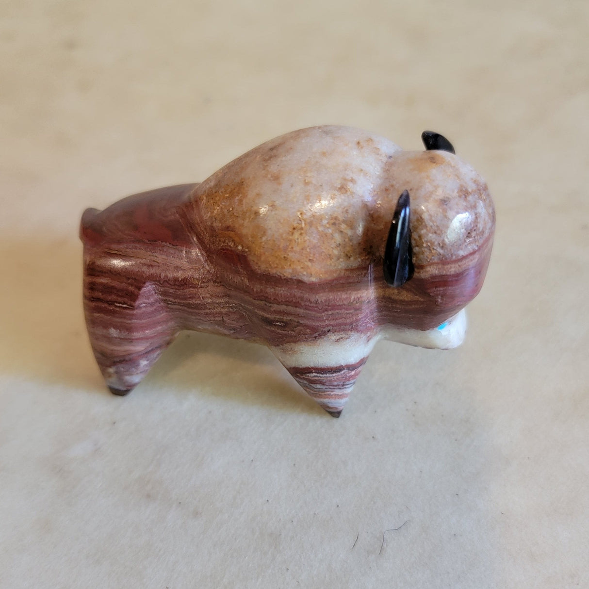 Onyx Bison/Buffalo Zuni Fetish