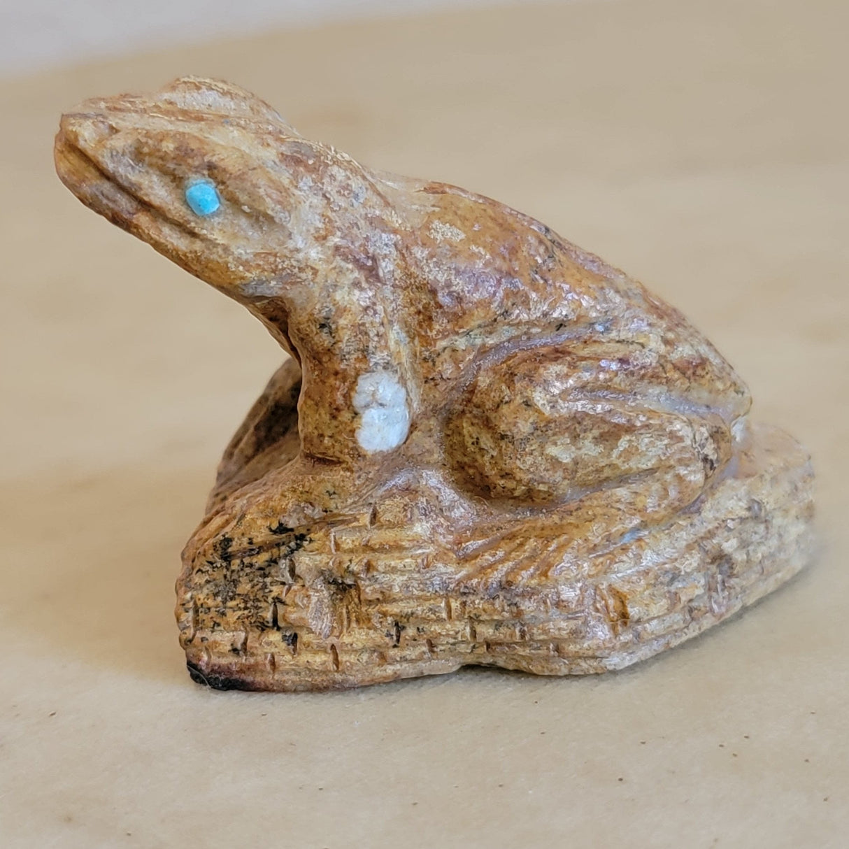 Picasso Marble Frog Zuni Fetish