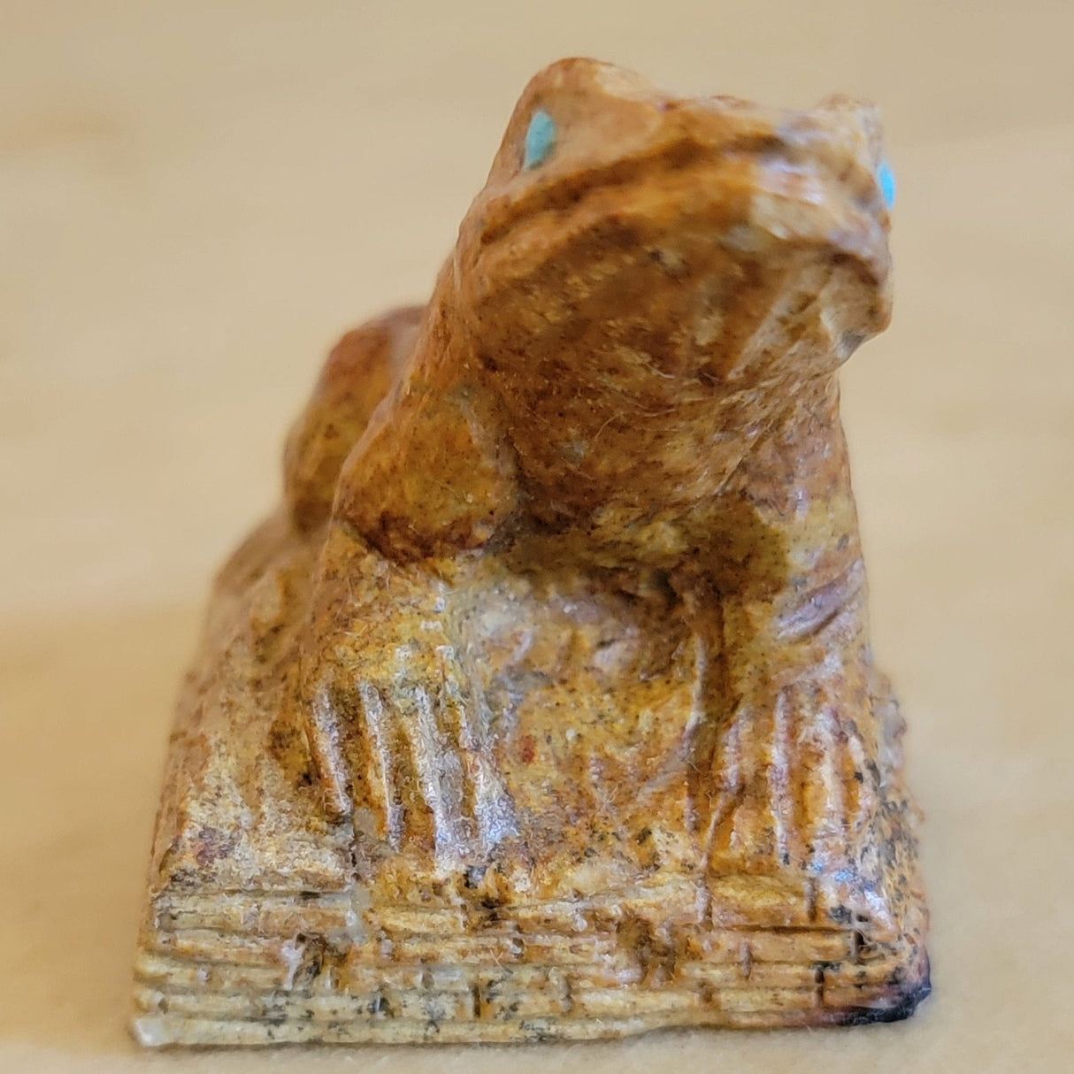 Picasso Marble Frog Zuni Fetish