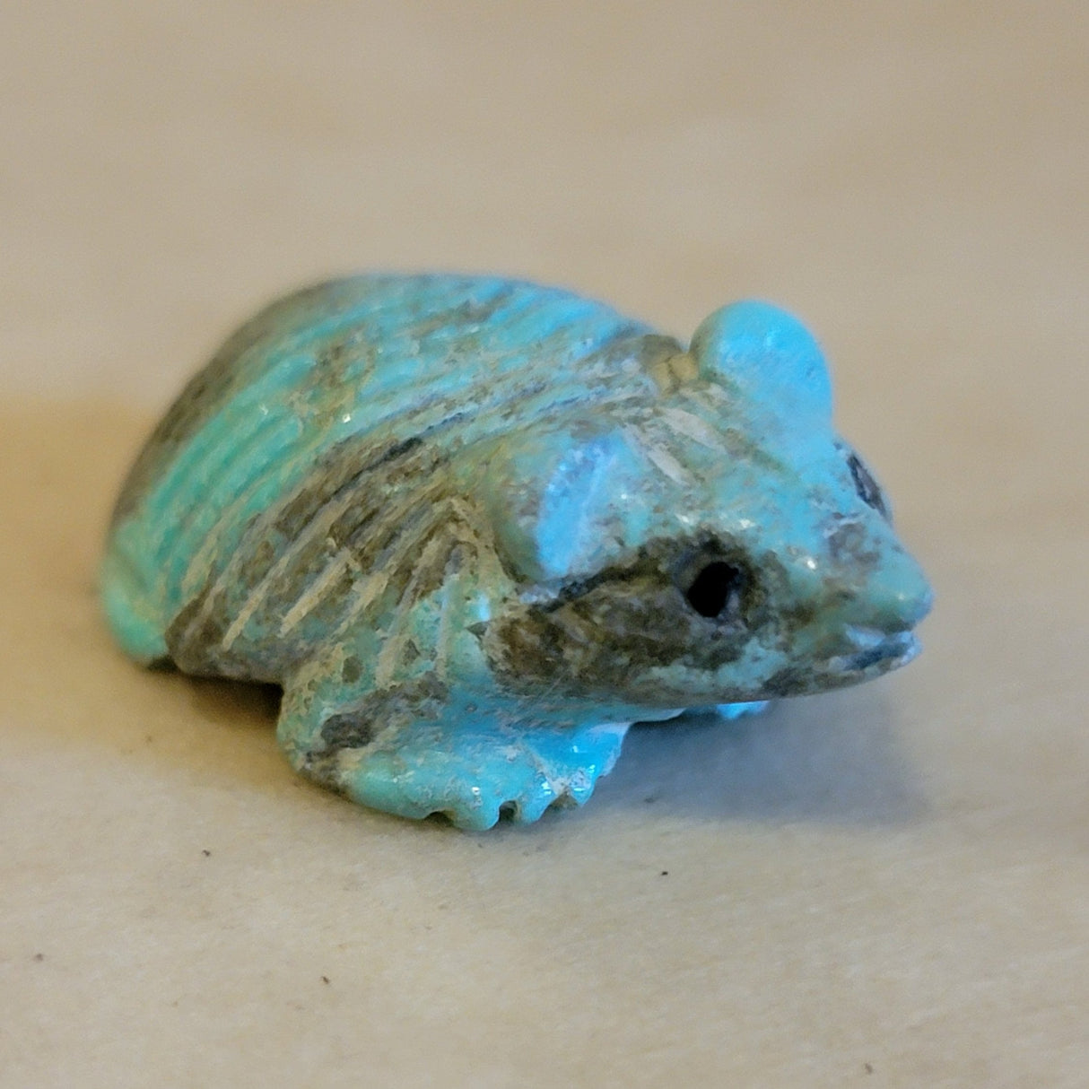 Navajo Furry Turquoise Badger Zuni Fetish