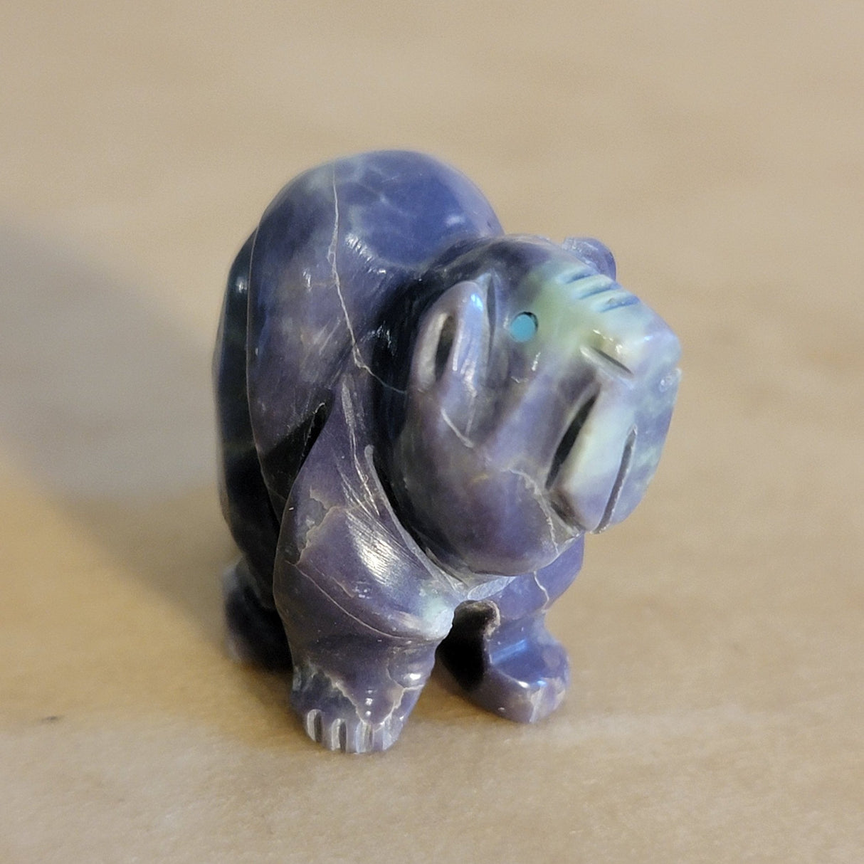 Purple Lavulite Navajo Beaver Zuni Fetish