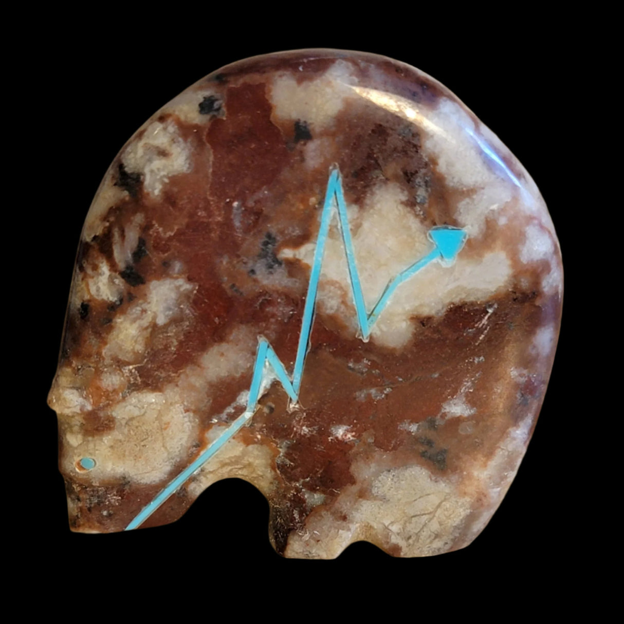 Classic Jasper Medicine Bear w/ Heartline Zuni Fetish