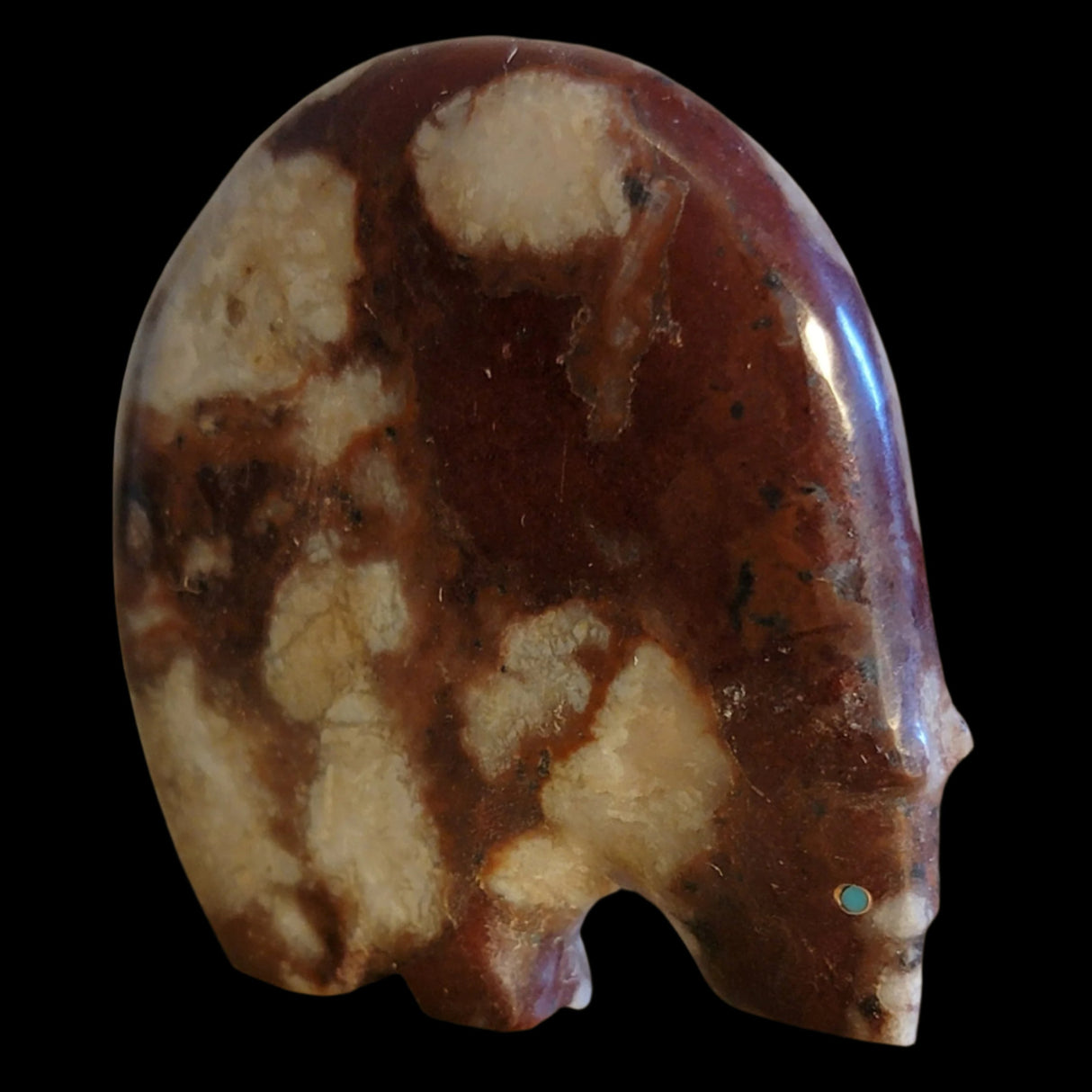 Classic Jasper Medicine Bear w/ Heartline Zuni Fetish