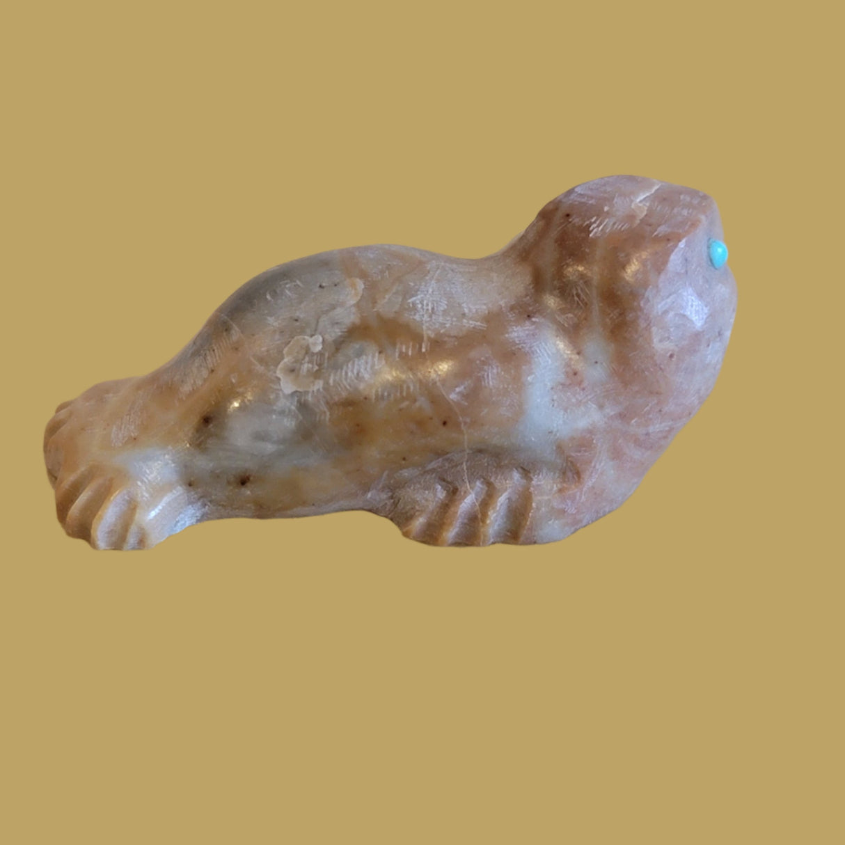 Picasso Marble Walrus w/Tusks Zuni Fetish