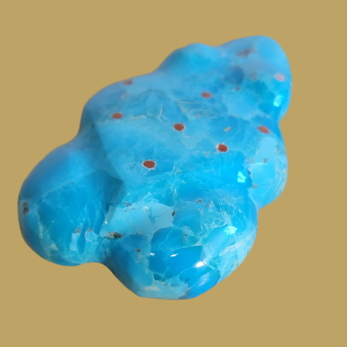 Coral Spotted Turquoise Zuni Fetish Frog