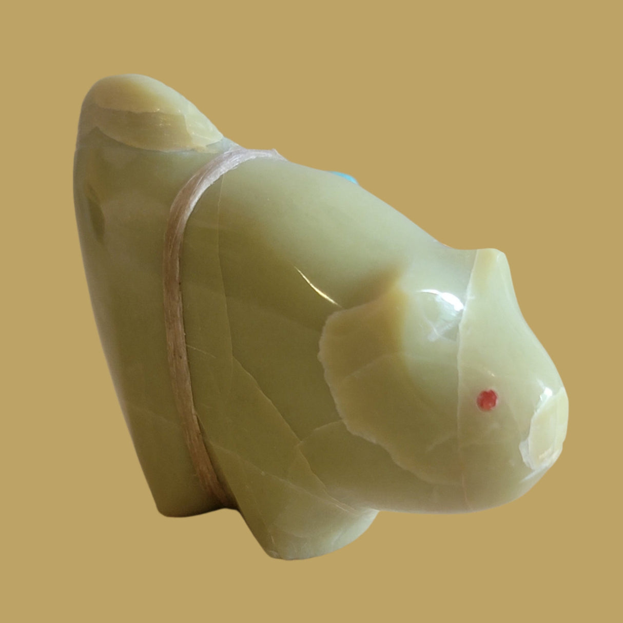 Serpentine Bobcat w/Side Pack Zuni Fetish