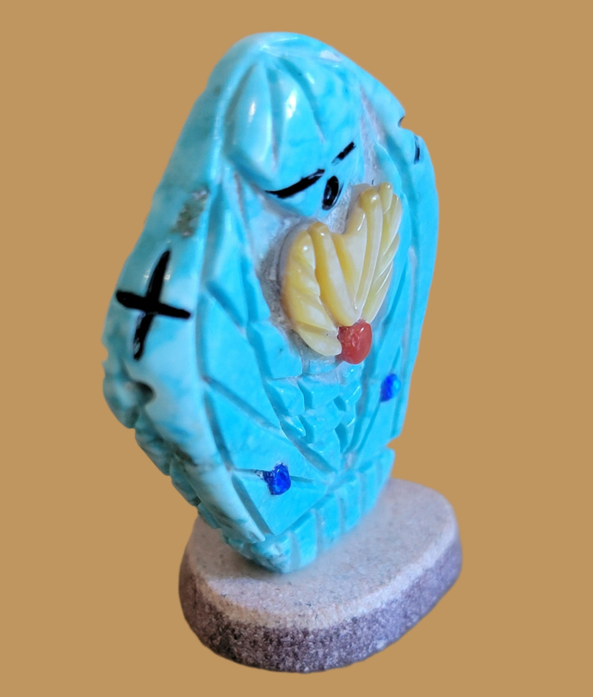 Turquoise Double Sided Zuni Maiden Zuni Fetish