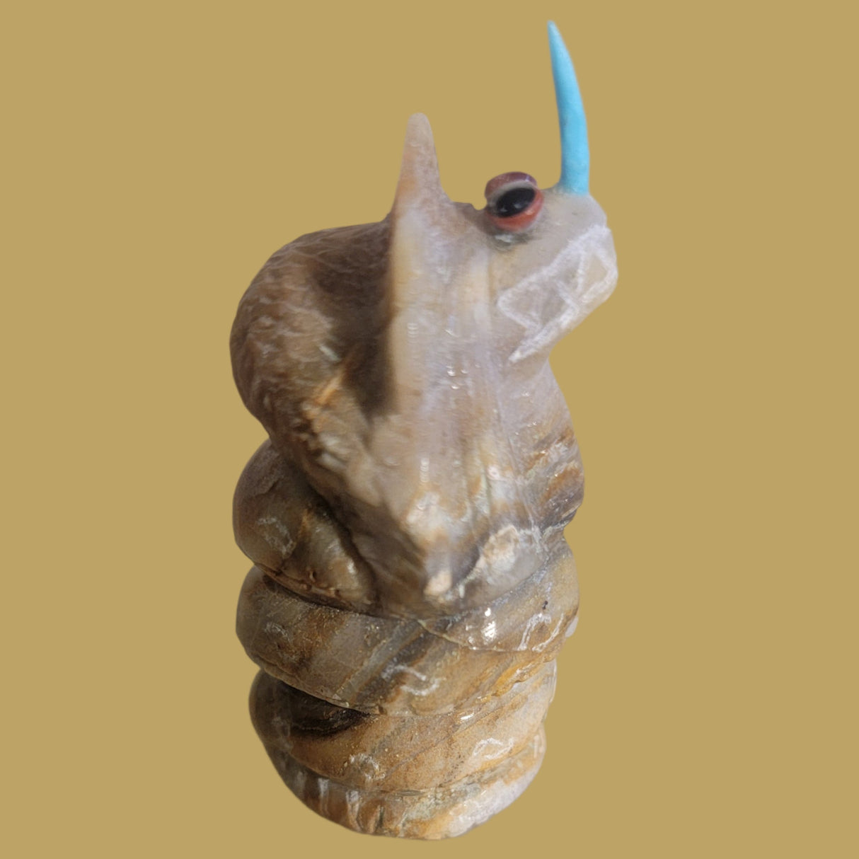 Picasso Marble Kolowisi Water Serpent Zuni Fetish