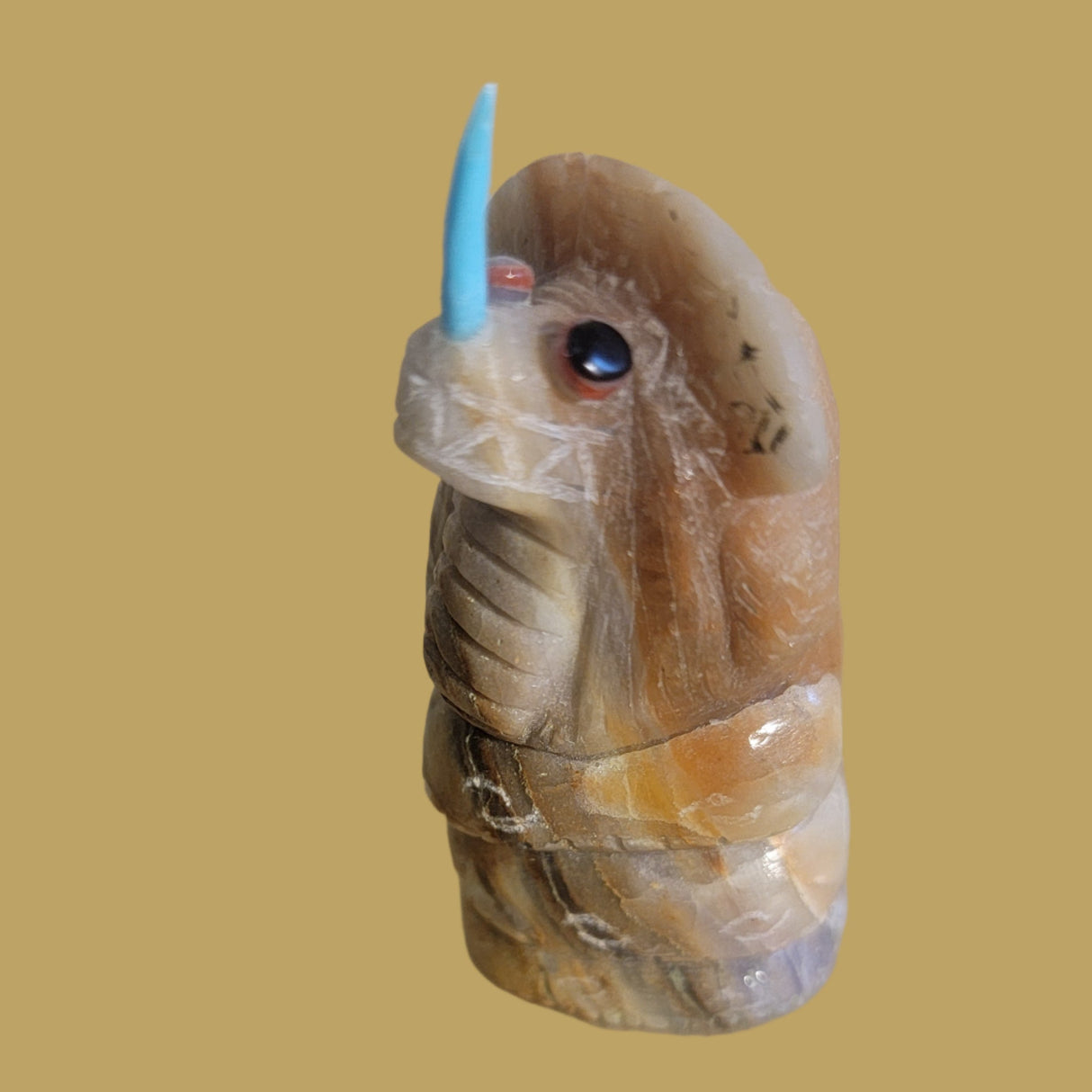 Picasso Marble Kolowisi Water Serpent Zuni Fetish