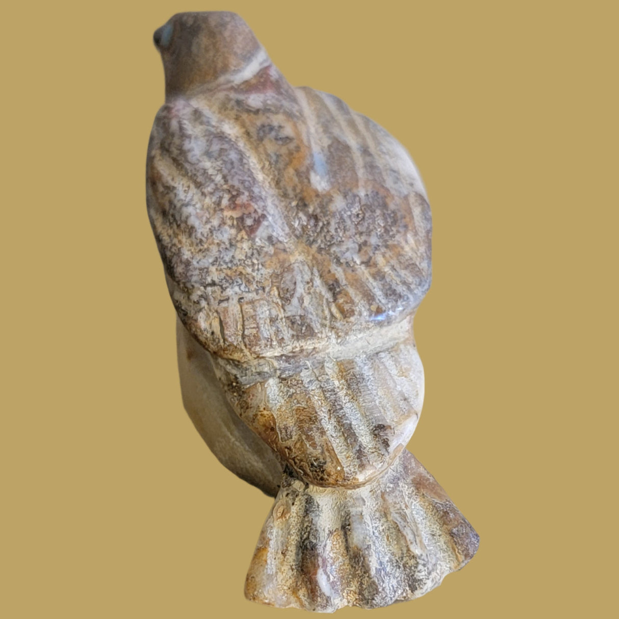 Onyx Mockingbird Zuni Fetish