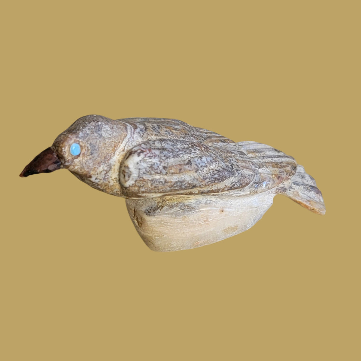 Onyx Mockingbird Zuni Fetish