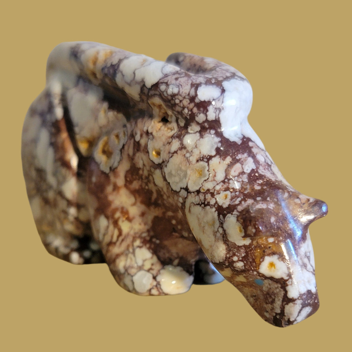 Crazy Horse Stone Mountain Lion Zuni Fetish