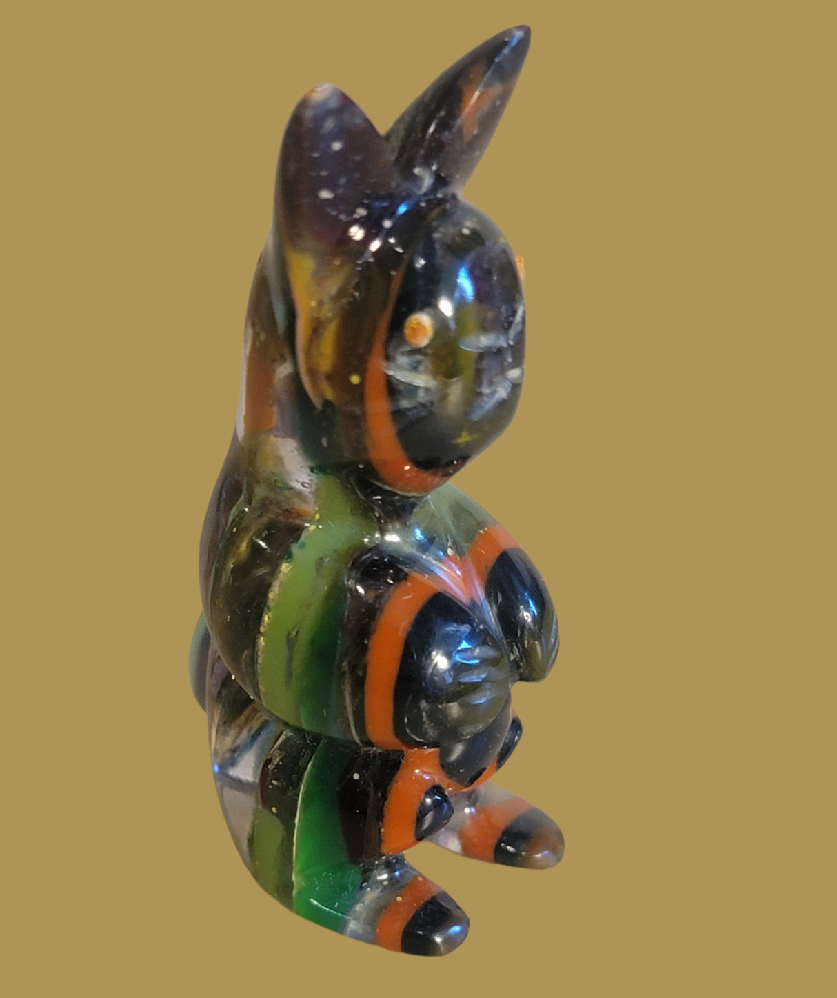 Bunny Rabbit w/Orange Opal Eyes Zuni Fetish