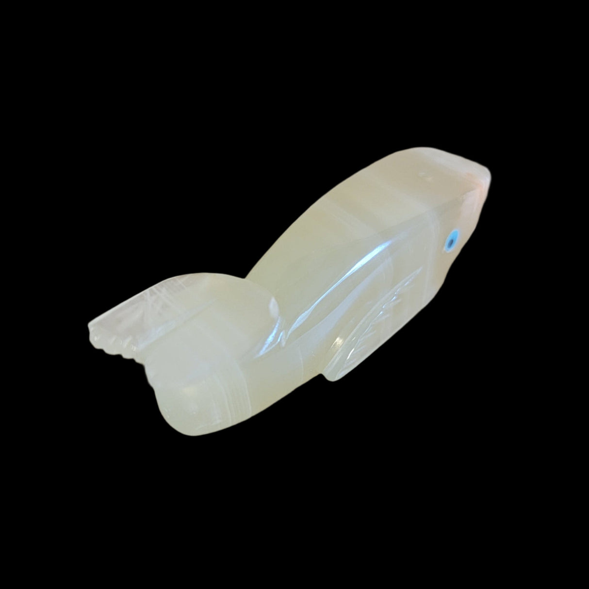 Onyx Whale Zuni Fetish