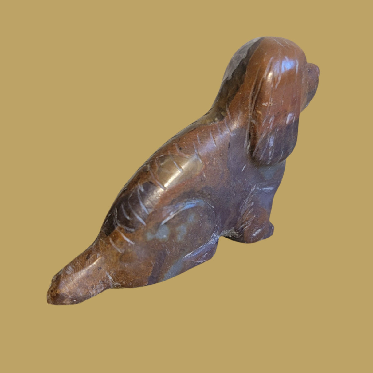 Alabaster Beagle Pup/Dog Zuni Fetish