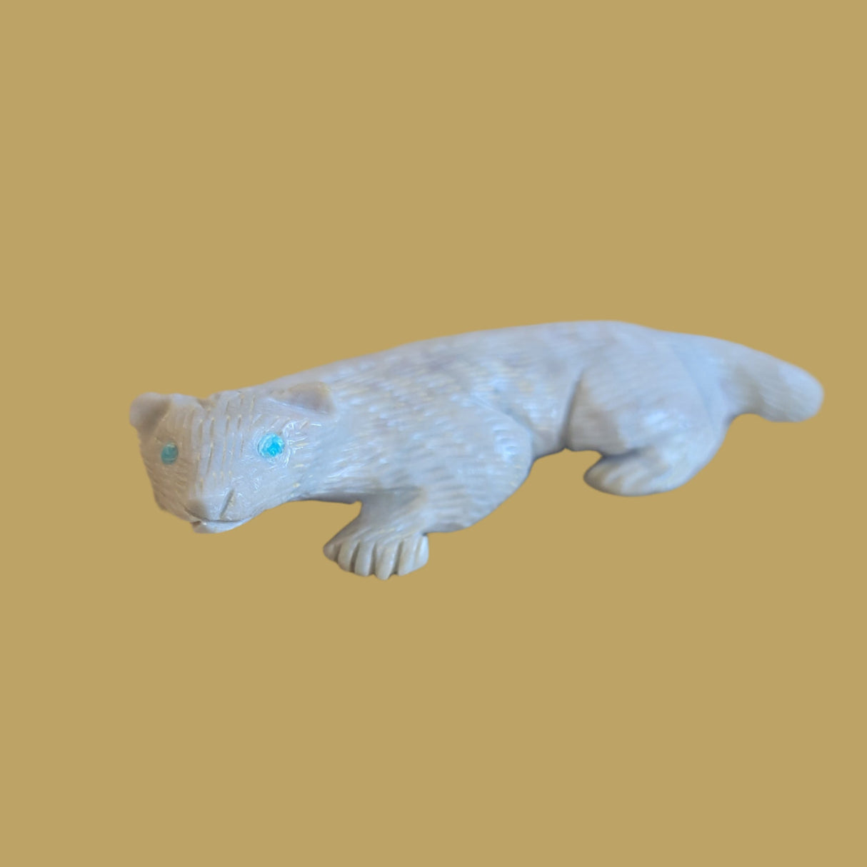 Picasso Marble Furry Badger Zuni Fetish