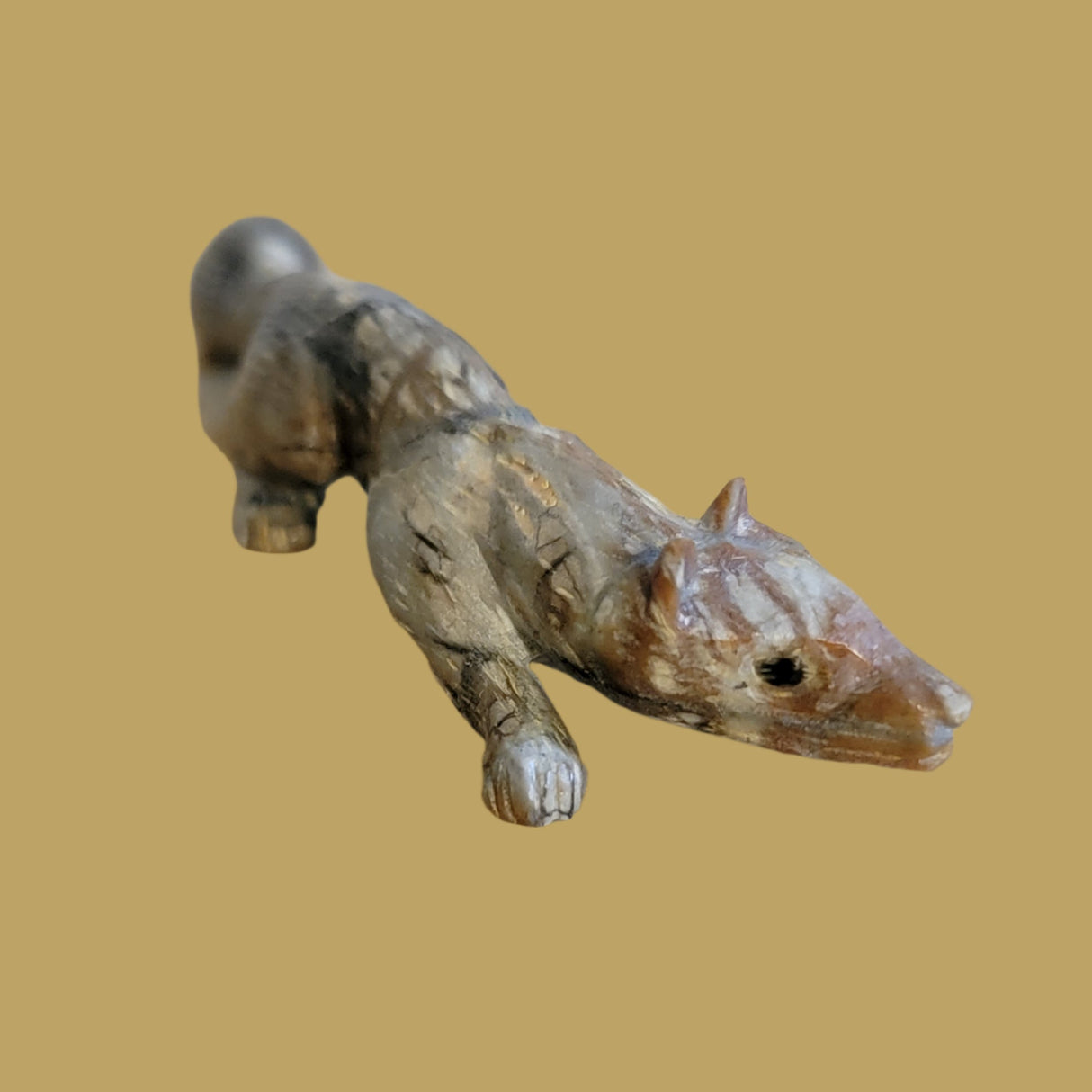 Long and Lean Wolf on the Prowl Zuni Fetish