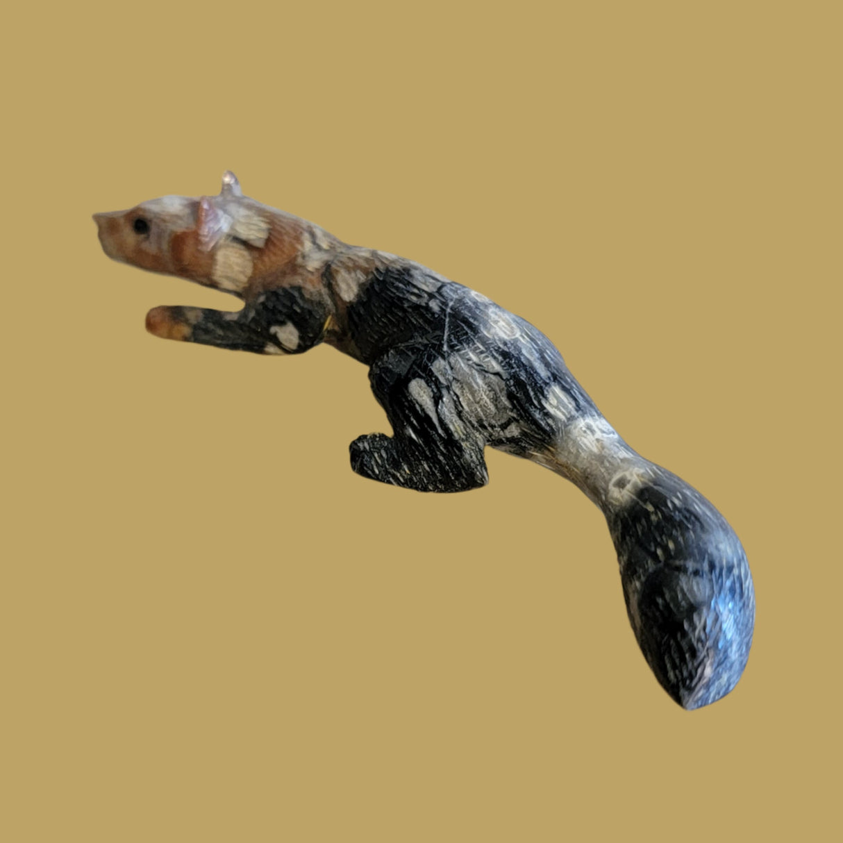 Long and Lean Wolf on the Prowl Zuni Fetish