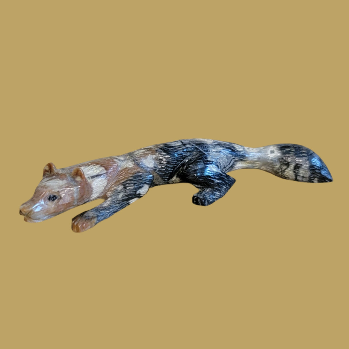 Long and Lean Wolf on the Prowl Zuni Fetish