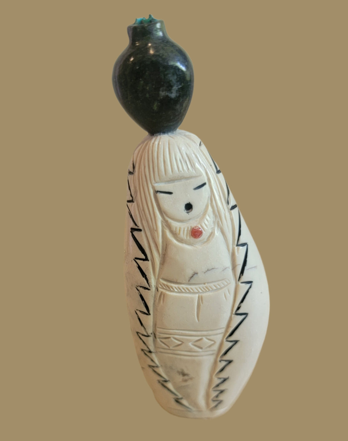 Double Sided Zuni Maiden/ Corn Maiden with Olla Zuni Fetish
