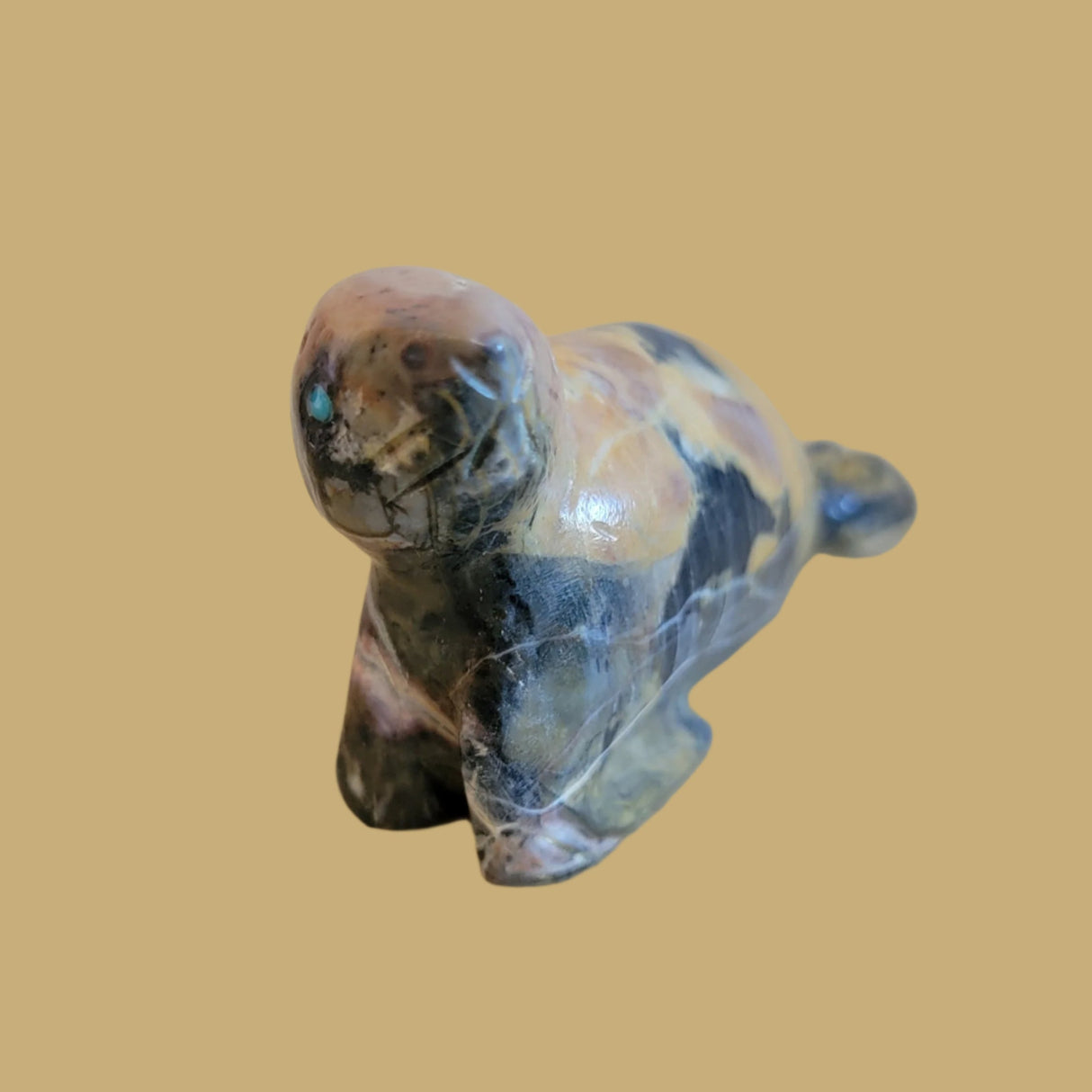 Sweet Egyptian Marble Zuni Fetish Seal