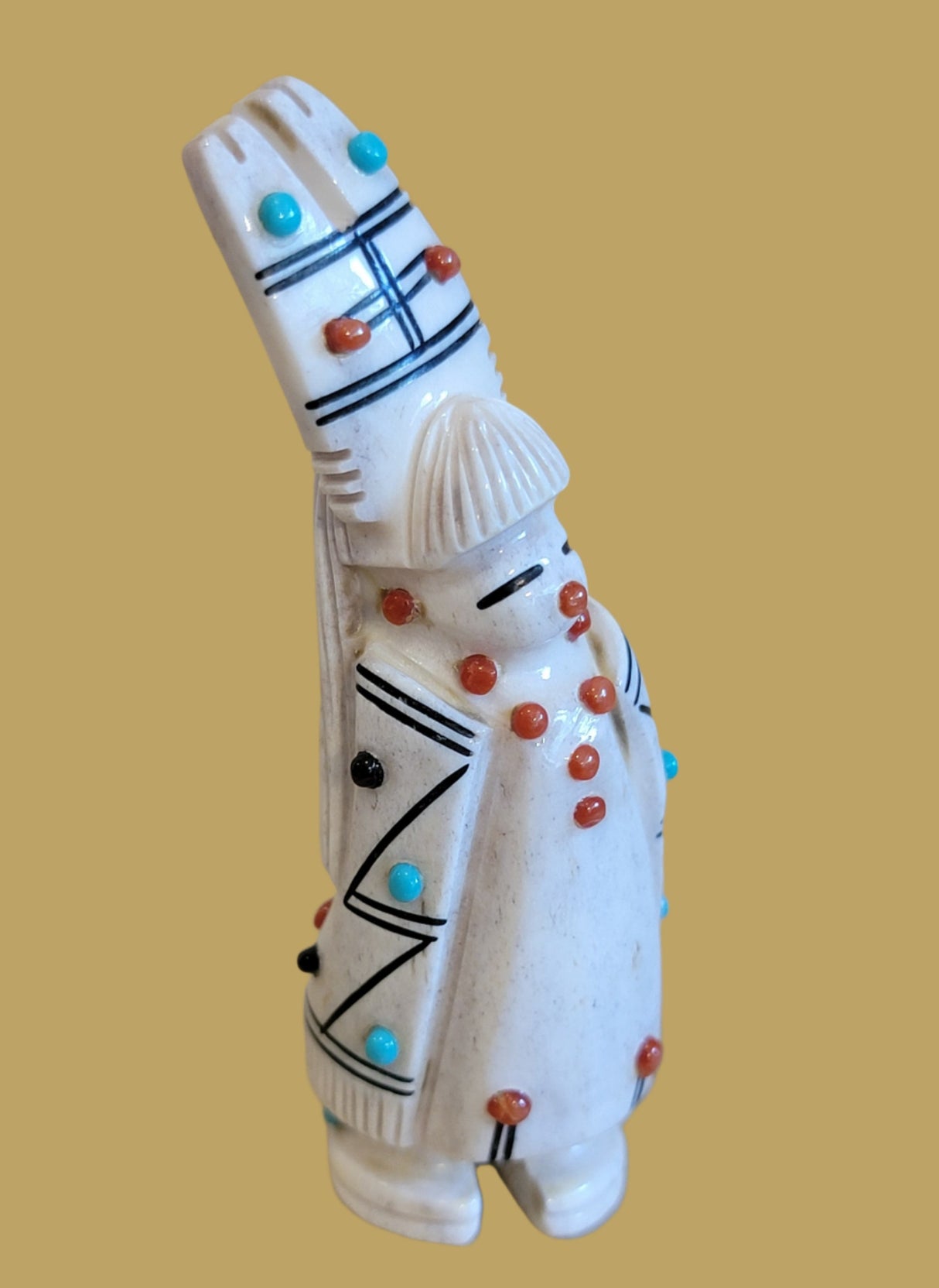 Zuni Antler Maiden w/Tablita Zuni Fetish