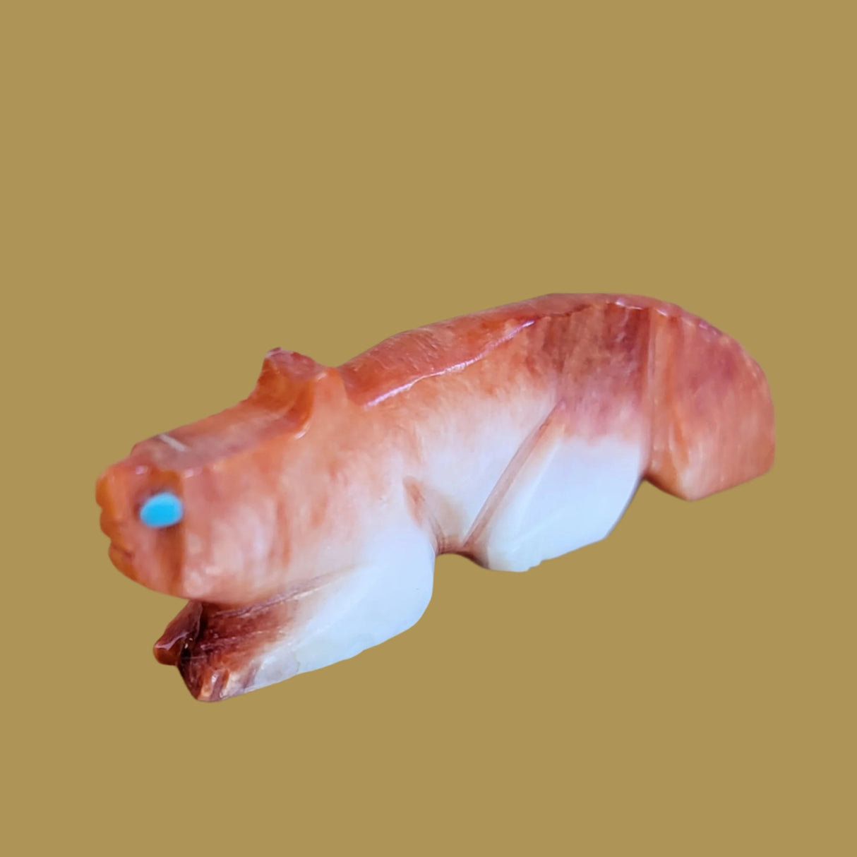 Spiny Oyster Shell Zuni Fetish Wolf