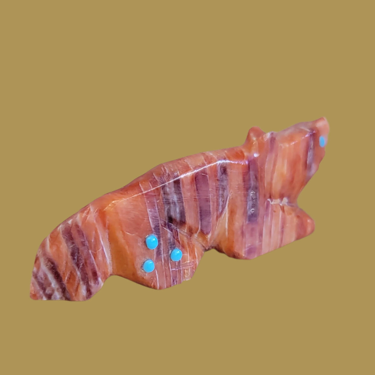 Spiny Oyster Shell Zuni Fetish Wolf