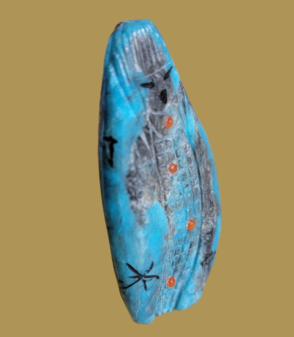 Turquoise Double Sided Corn Maiden Zuni Fetish