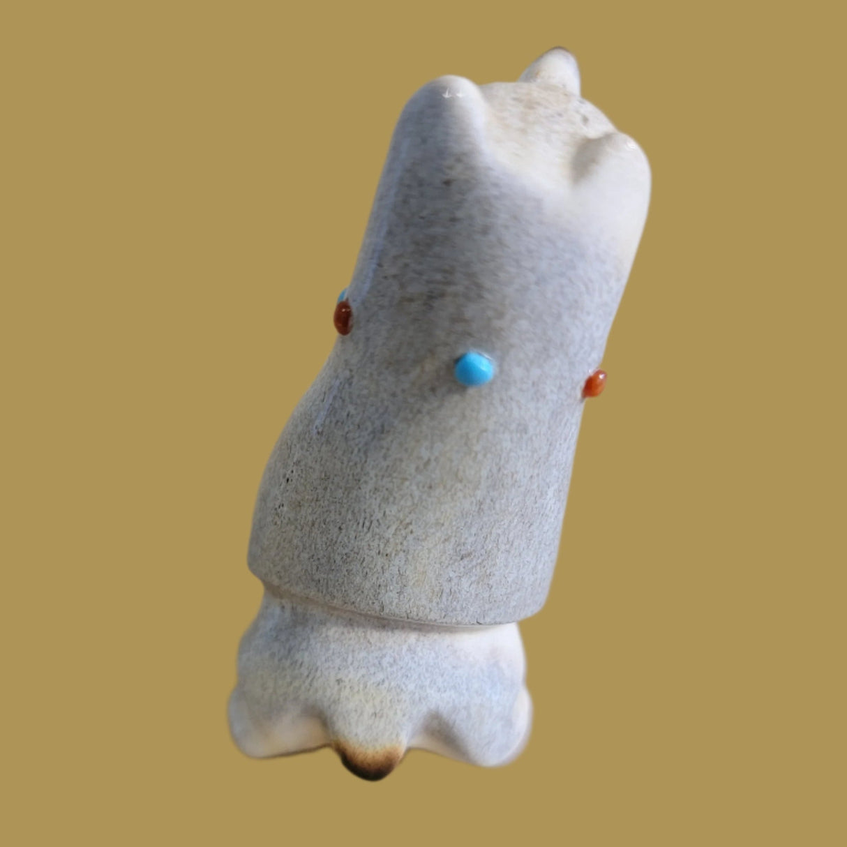 Cheerful Antler Bear Zuni Fetish