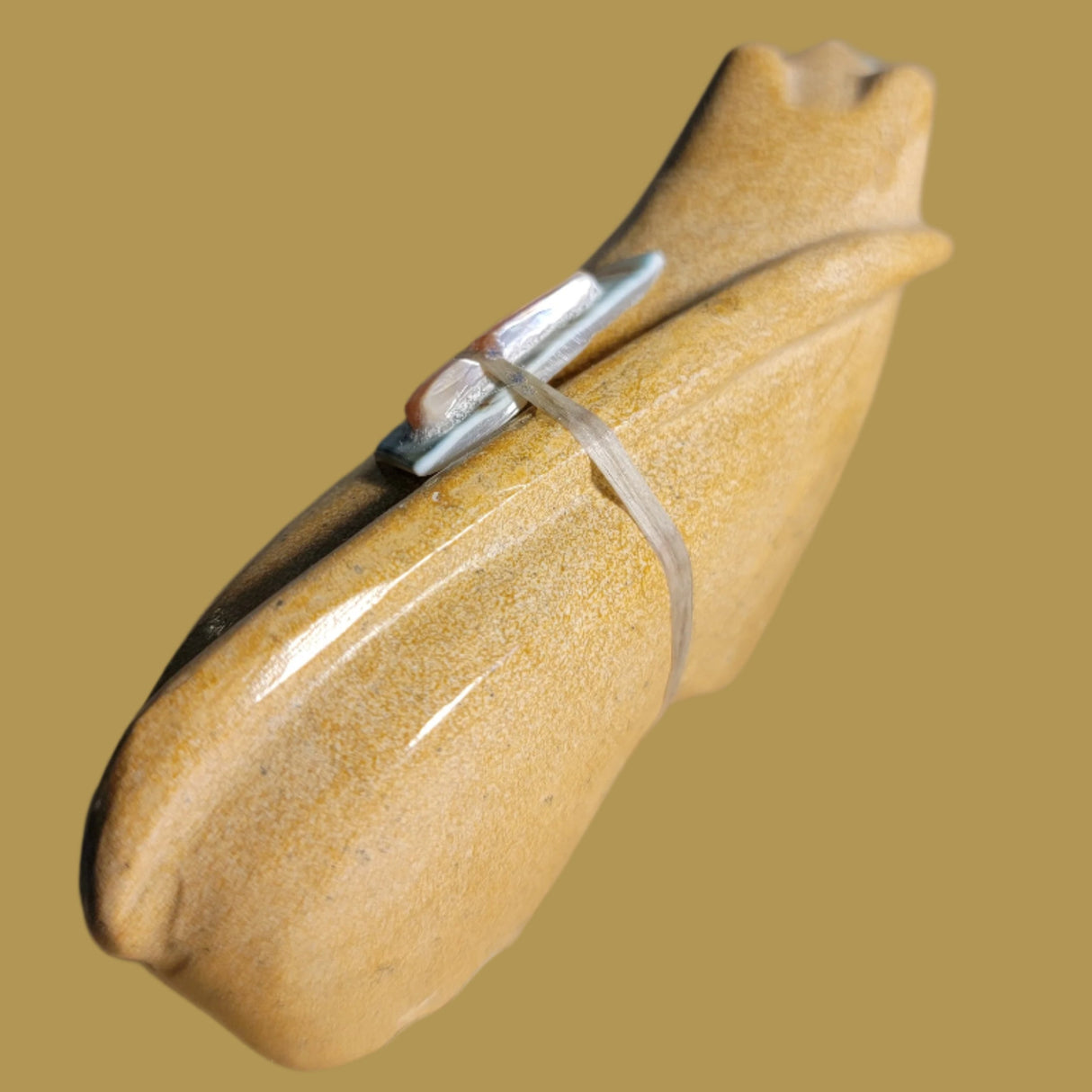 Large Travertine Mountain Lion Zuni Fetish