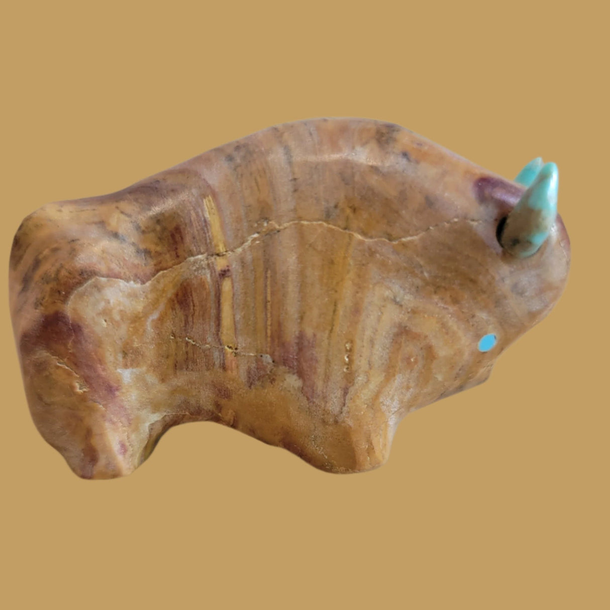 Onyx Bison/Buffalo Zuni Fetish