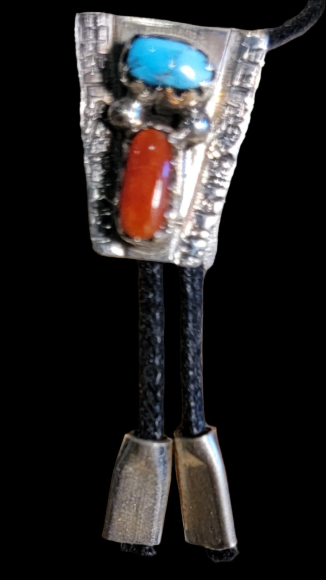 Chubby And Happy Tijillite Bear w/ Sterling Bolo Zuni Fetish