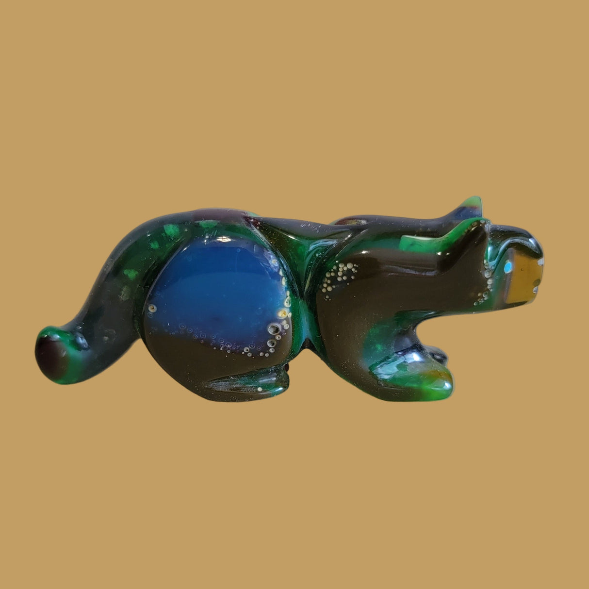 Surfite Mountain Lion Zuni Fetish