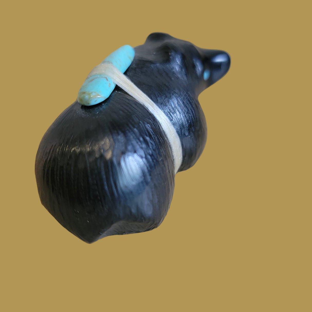 Furry Black Jet Bear Zuni Fetish