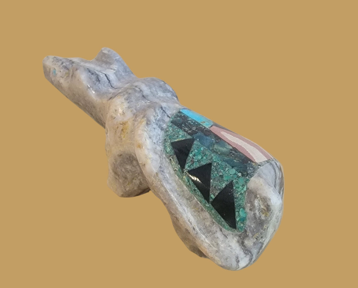 Mosaic Inlay Mountain Lion Zuni Fetish