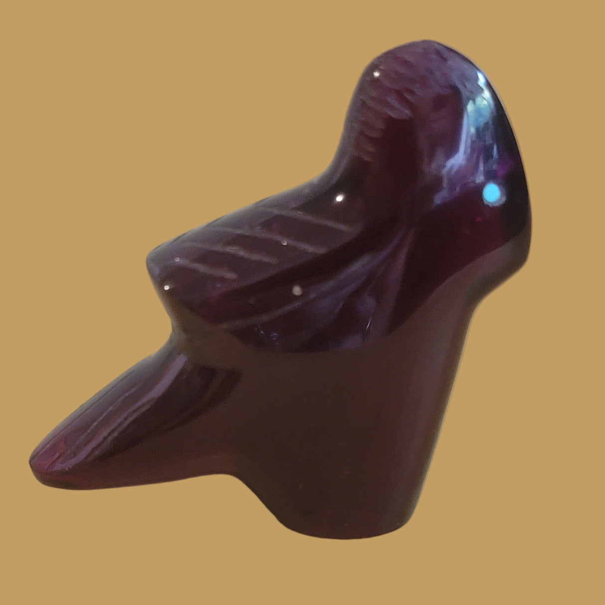 Slag Glass Rich Burgundy Cardinal Zuni Fetish