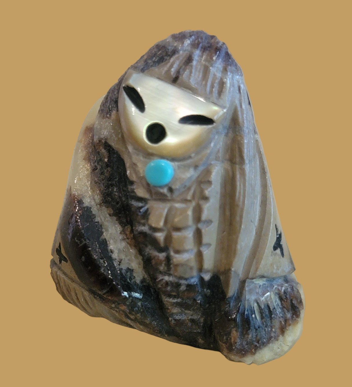 Beautiful Septarian Nodule Zuni Maiden Zuni Fetish