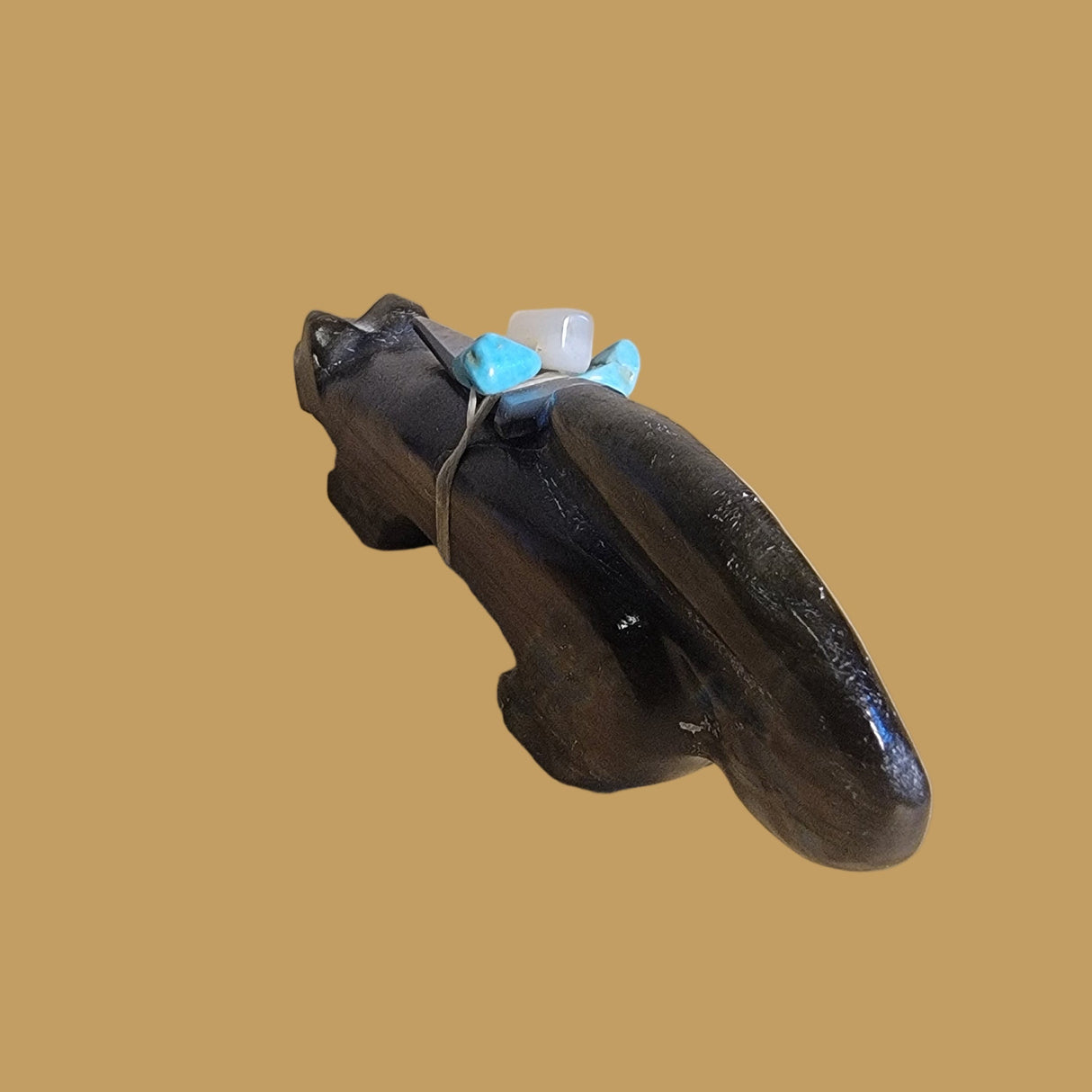 Labradorite Long and Lean Mountain Lion Zuni Fetish