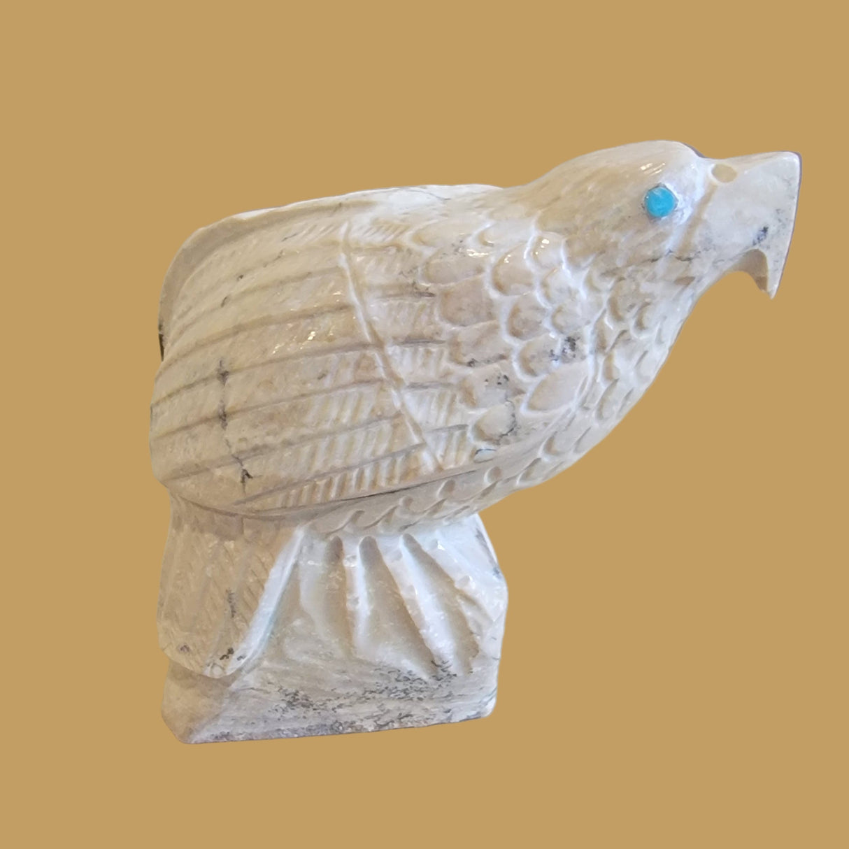 Serpentine Regal Eagle Zuni Fetish