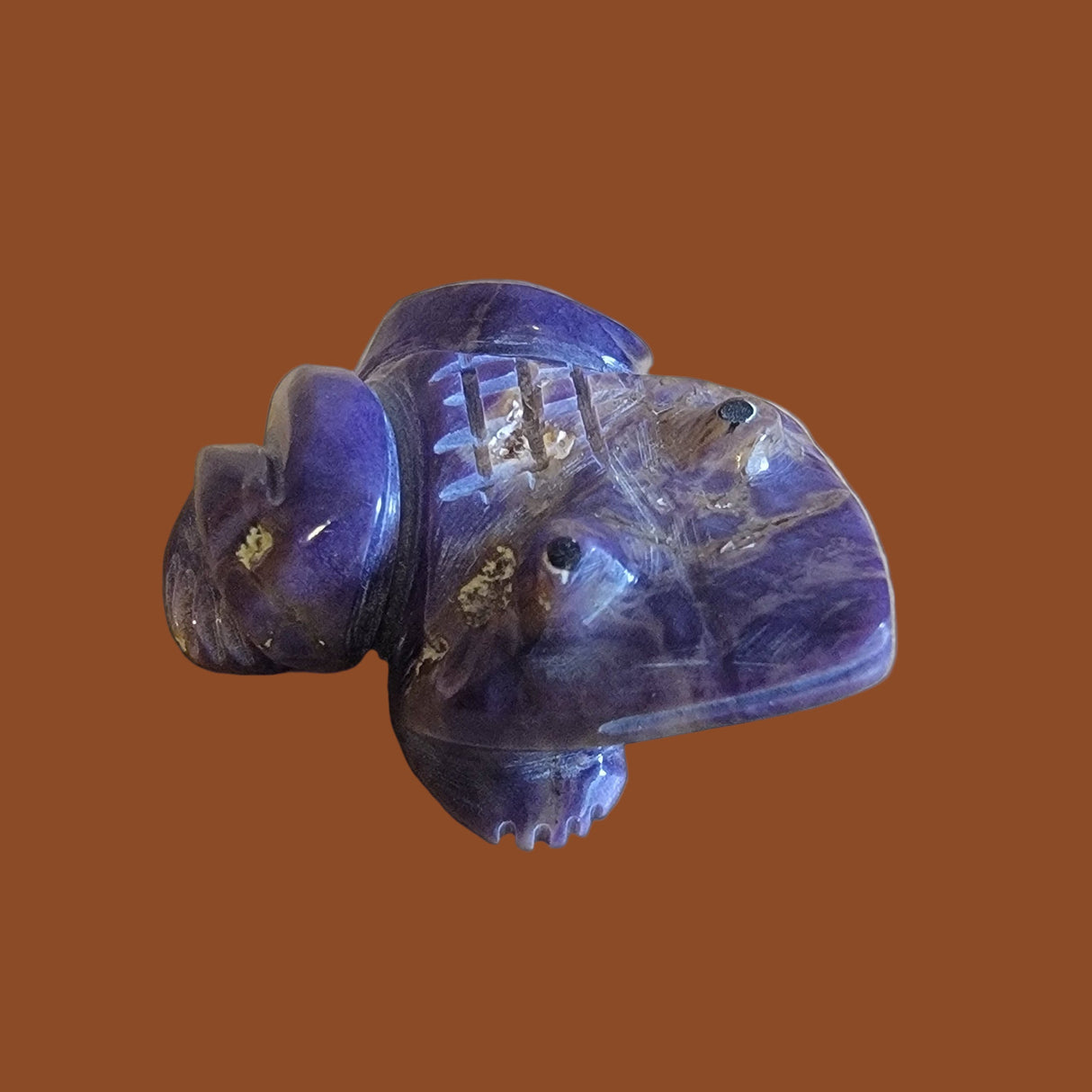 Purple Violite Eye of Toad Zuni Fetish