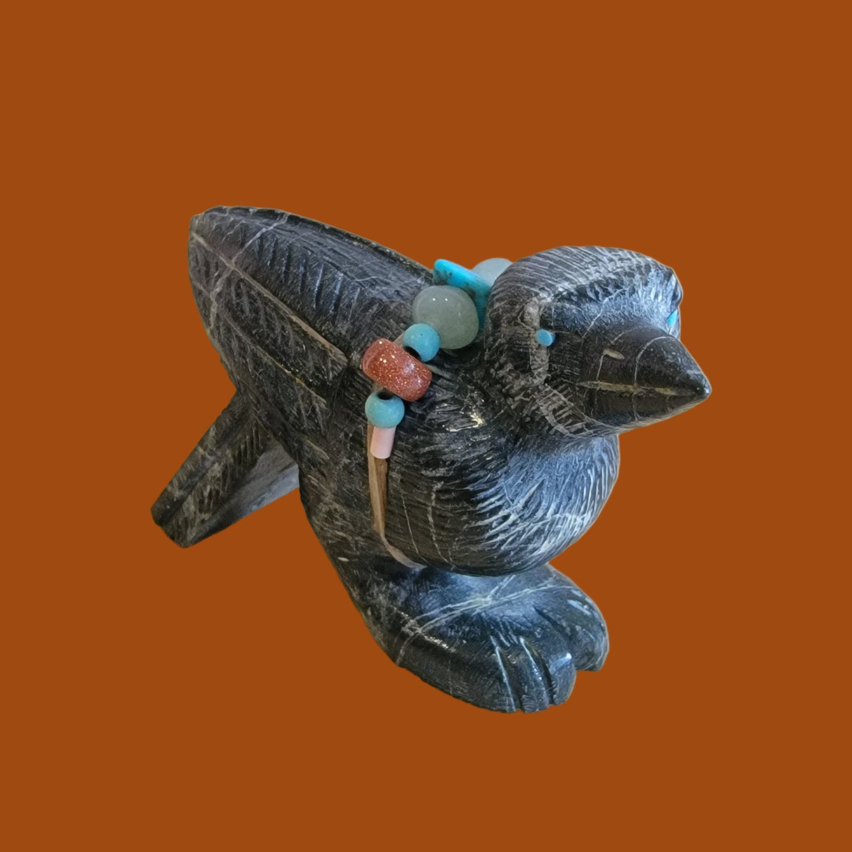 Enchanted Raven w/Bundle Zuni Fetish