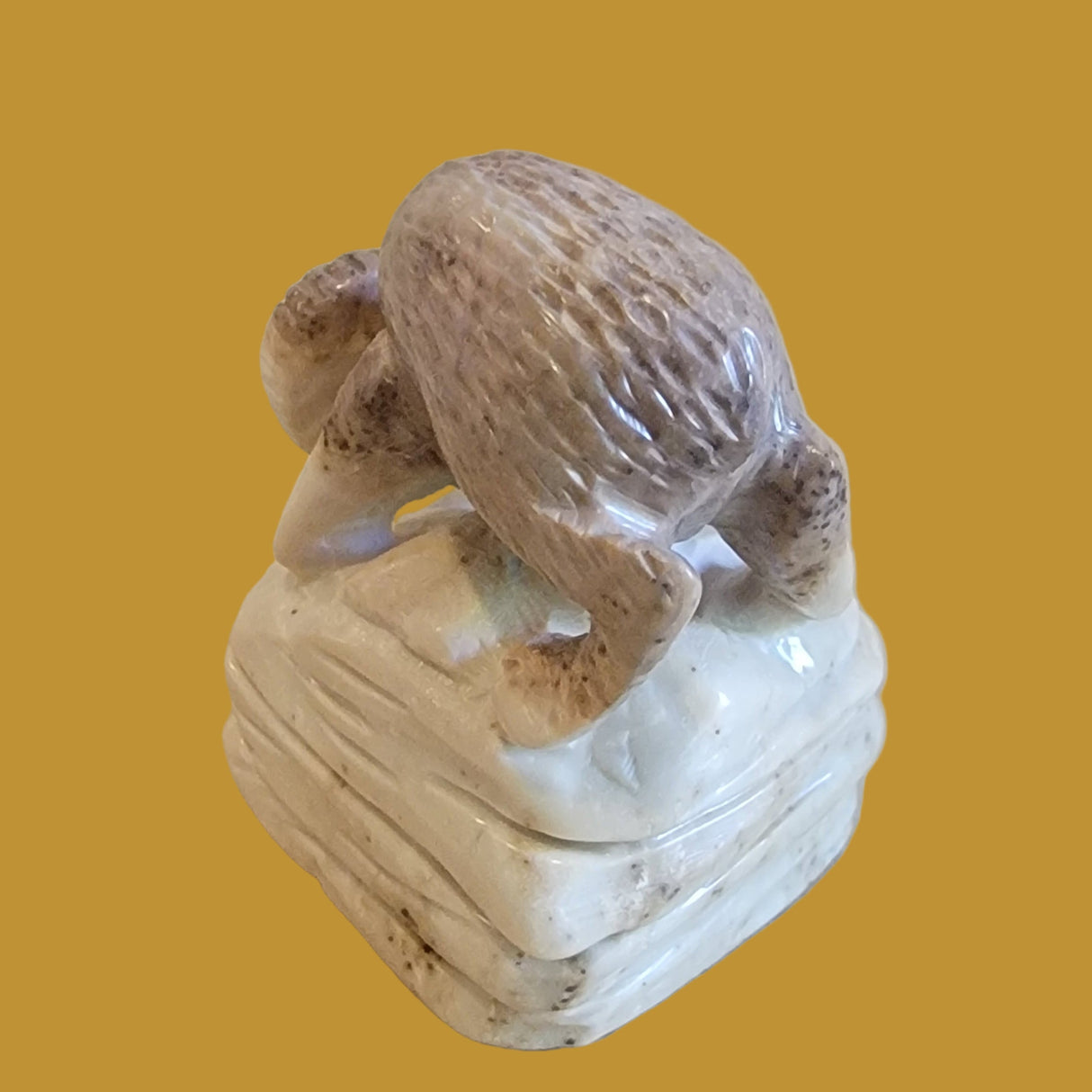 Amazing Serpentine Mountain Ram on Ledge Zuni Fetish