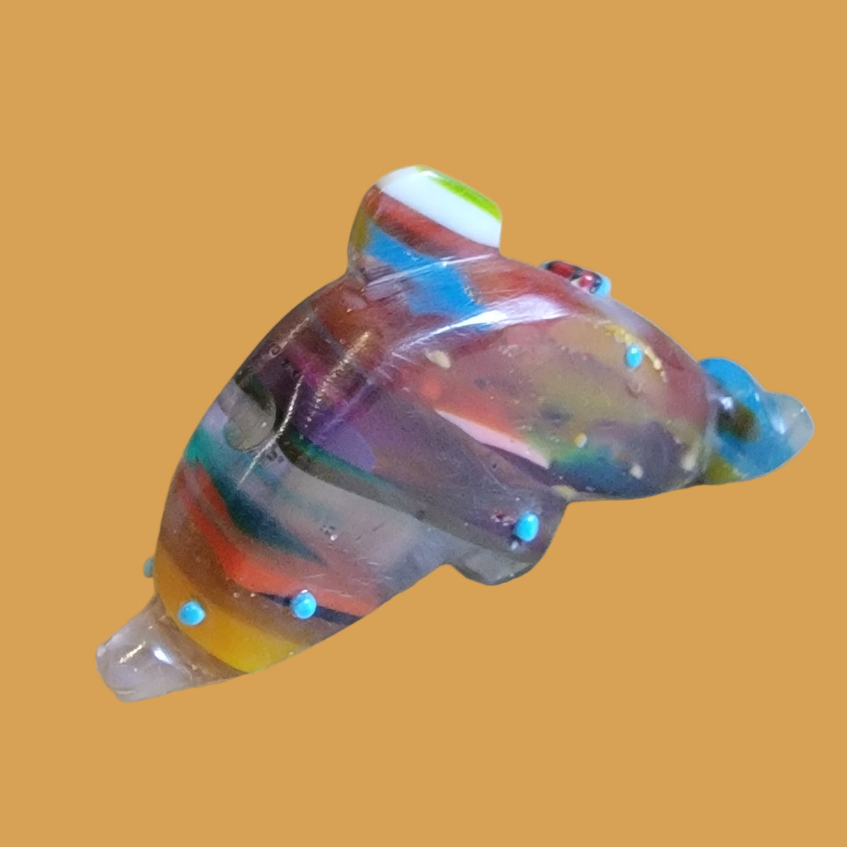 Surfite Dolphin w/ Zuni Sun Zuni Fetish