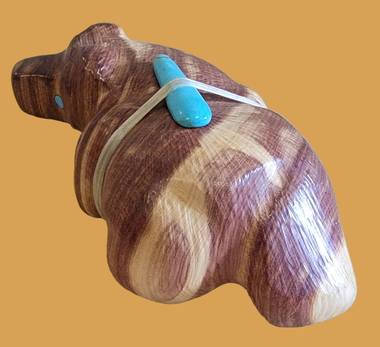 Cedar Bear in Full Stride Zuni Fetish