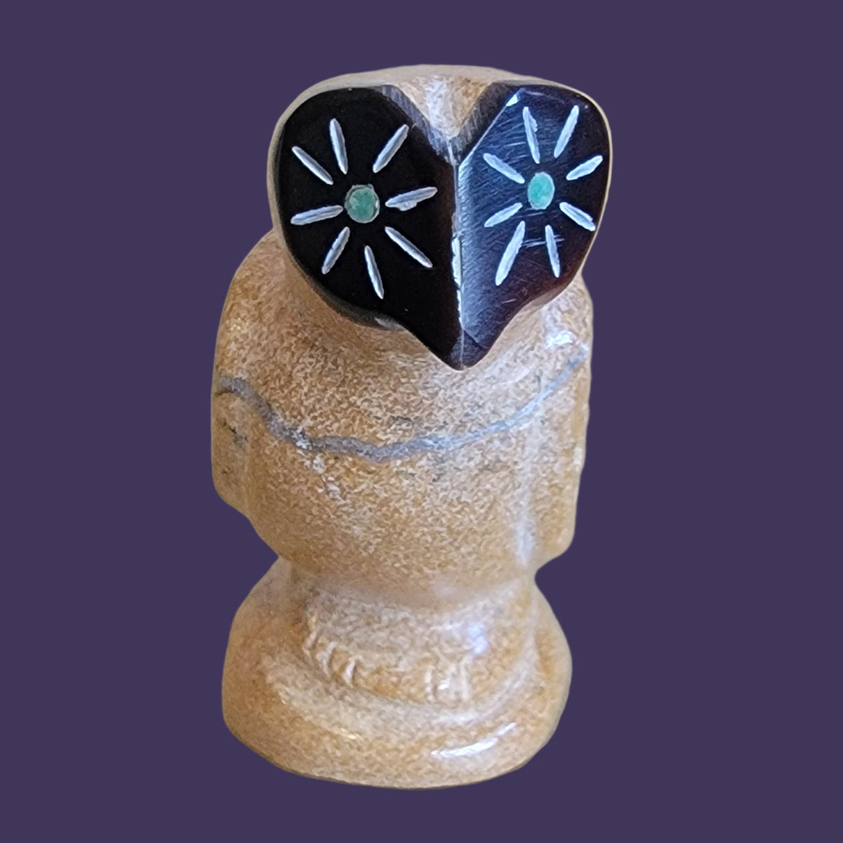 Travertine Owl "Can See What Others Cannot See" Zuni Fetish