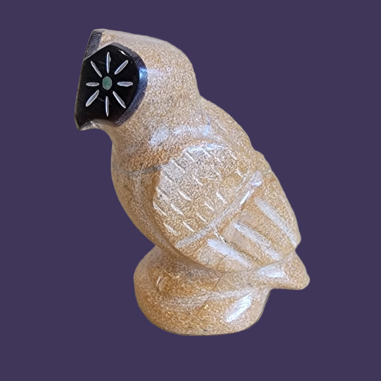 Travertine Owl "Can See What Others Cannot See" Zuni Fetish