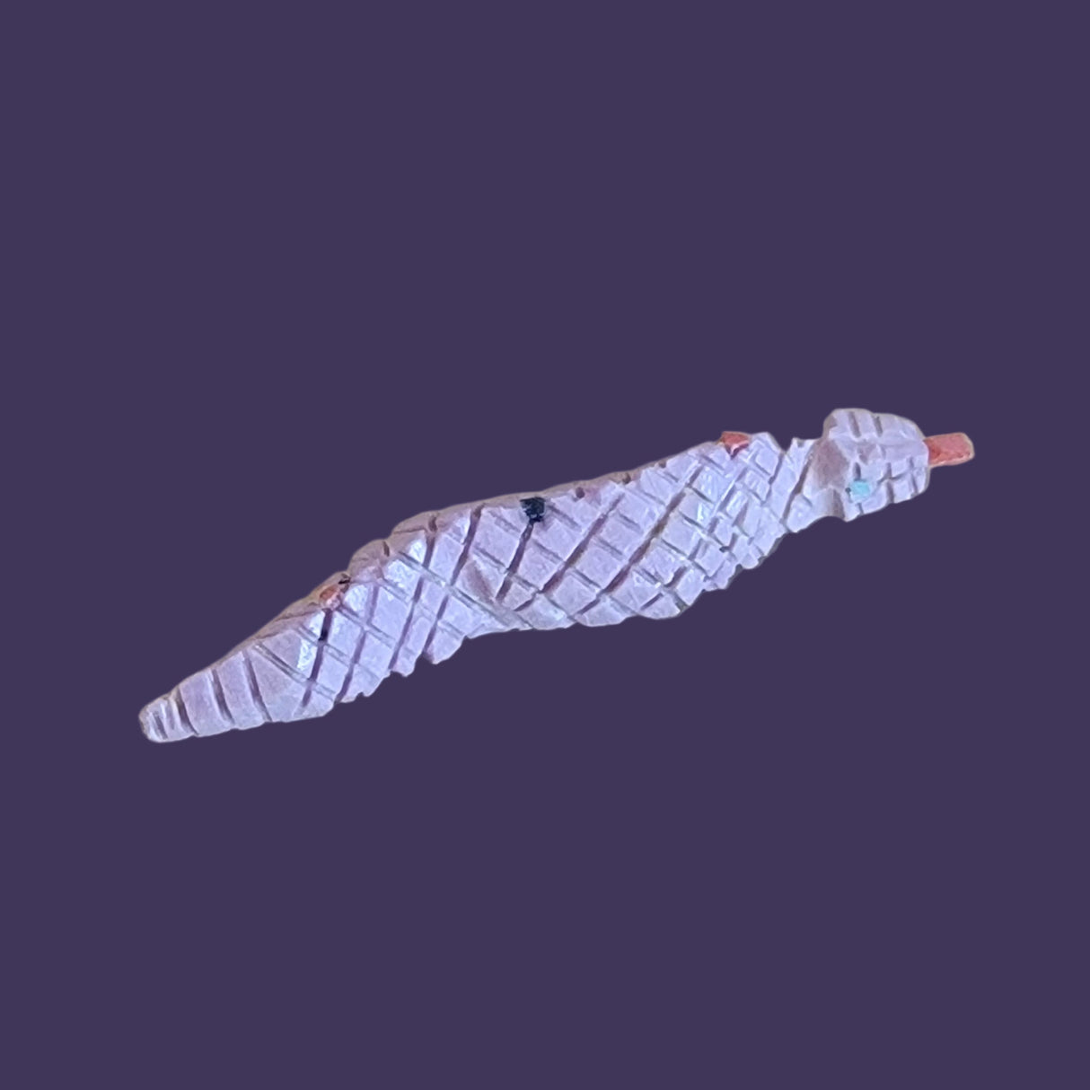 Slithering Purple Snake Zuni Fetish